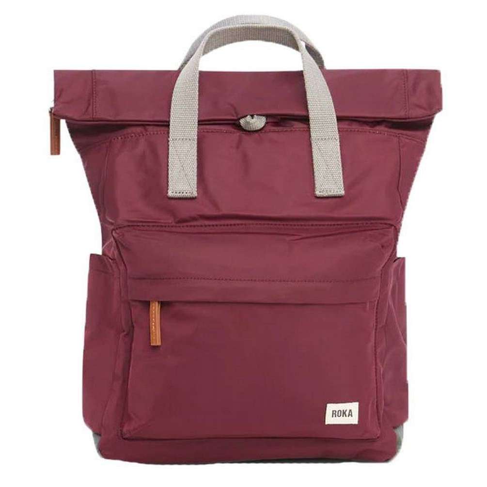 Roka Canfield B Medium Sustainable Nylon Backpack - Plum Burgundy