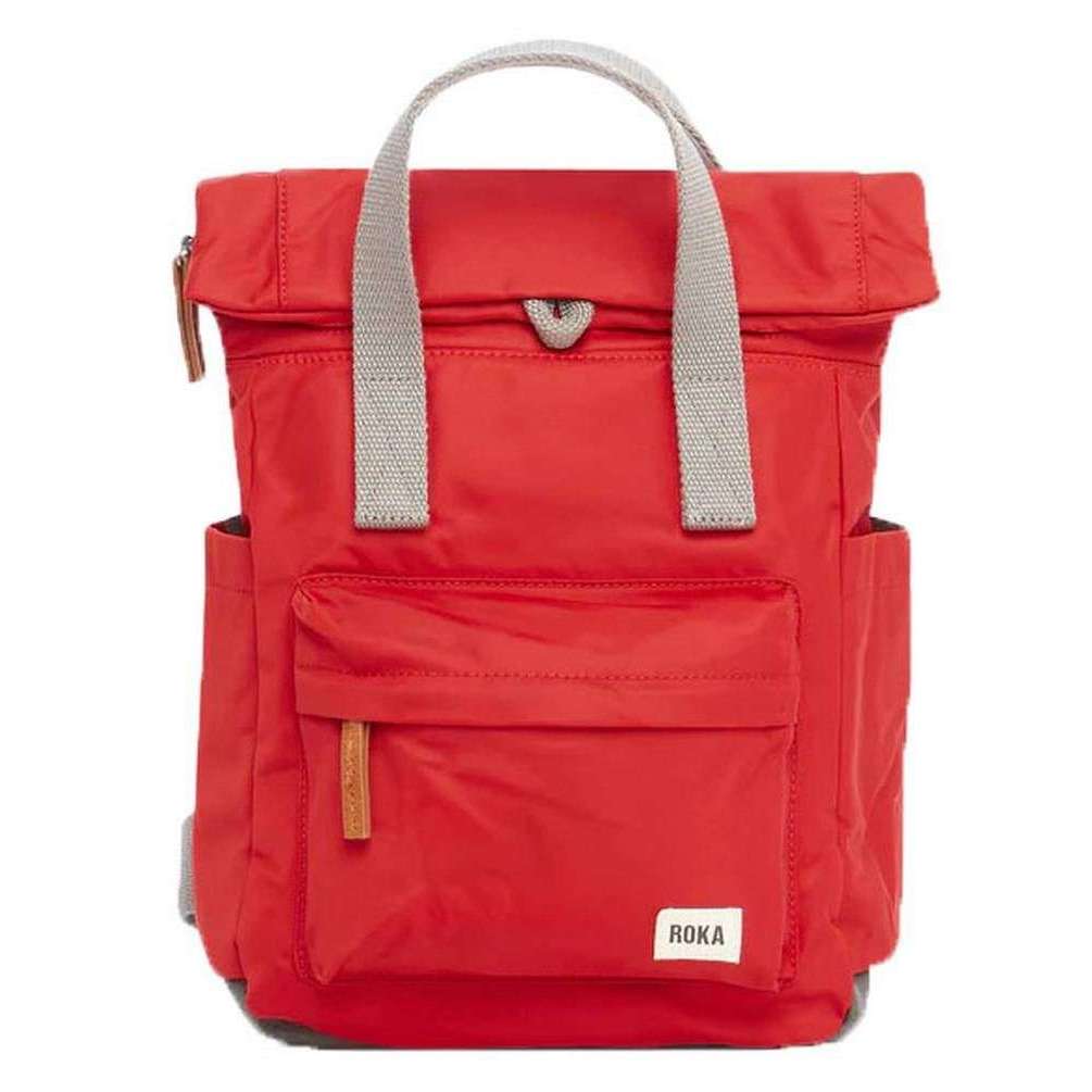 Roka Canfield B Small Sustainable Nylon Backpack - Cranberry Red