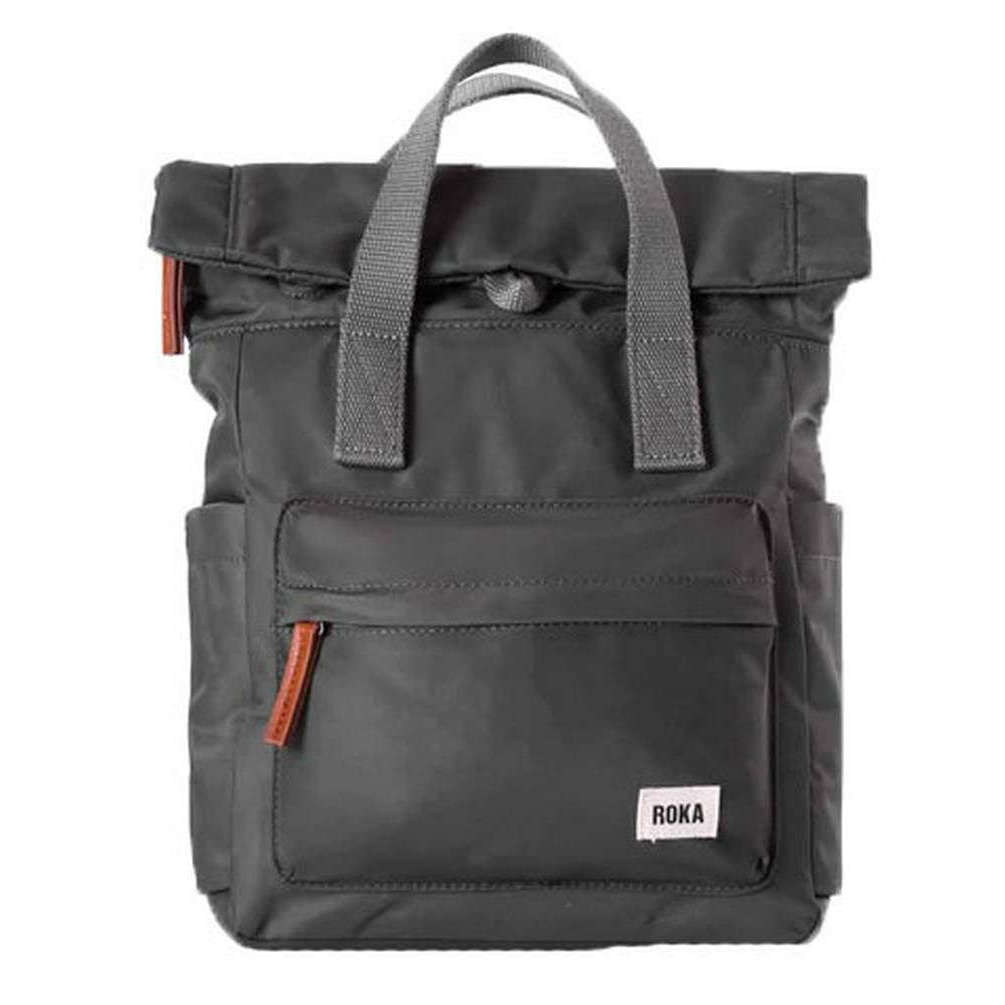 Roka Canfield B Small Sustainable Nylon Backpack - Graphite Grey