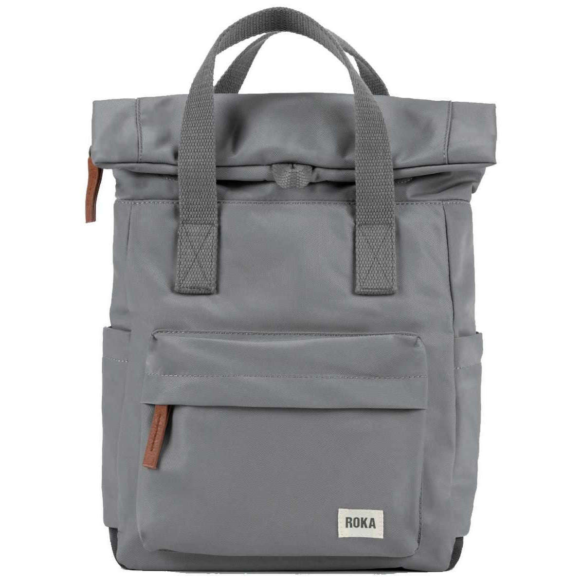 Roka Canfield B Small Sustainable Nylon Backpack - Stormy Grey