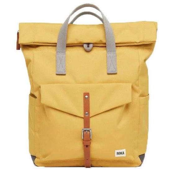 Roka Canfield C Medium Sustainable Canvas Backpack - Flax Yellow