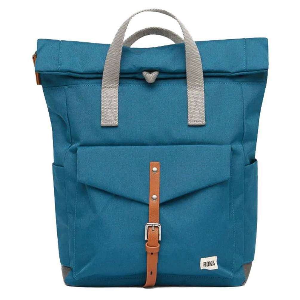 Roka Canfield C Medium Sustainable Canvas Backpack - Marine Blue