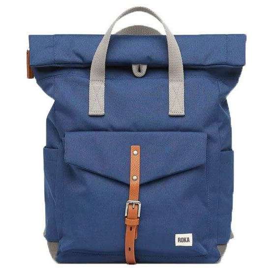Roka Canfield C Medium Sustainable Canvas Backpack - Mineral Blue