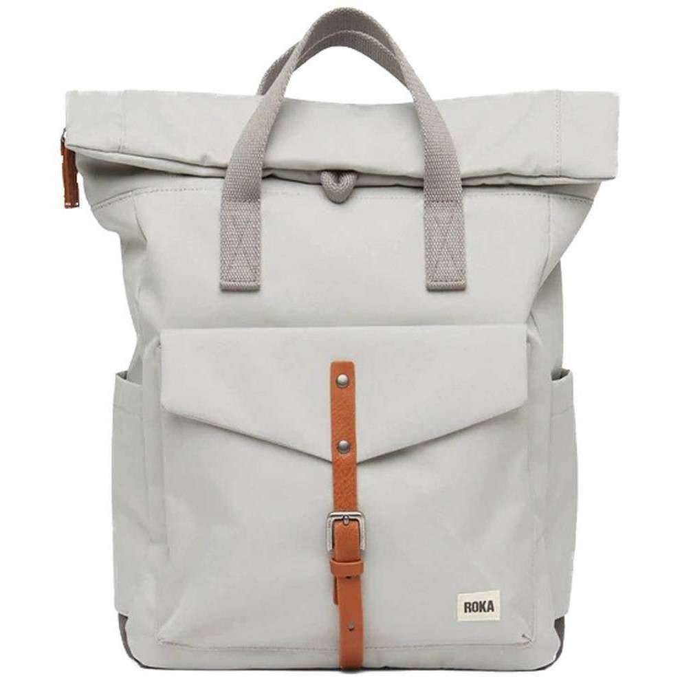 Roka Canfield C Medium Sustainable Canvas Backpack - Mist Grey
