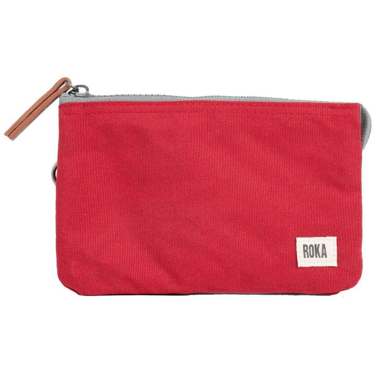 Roka Carnaby Medium Sustainable Canvas Wallet - Mars Red