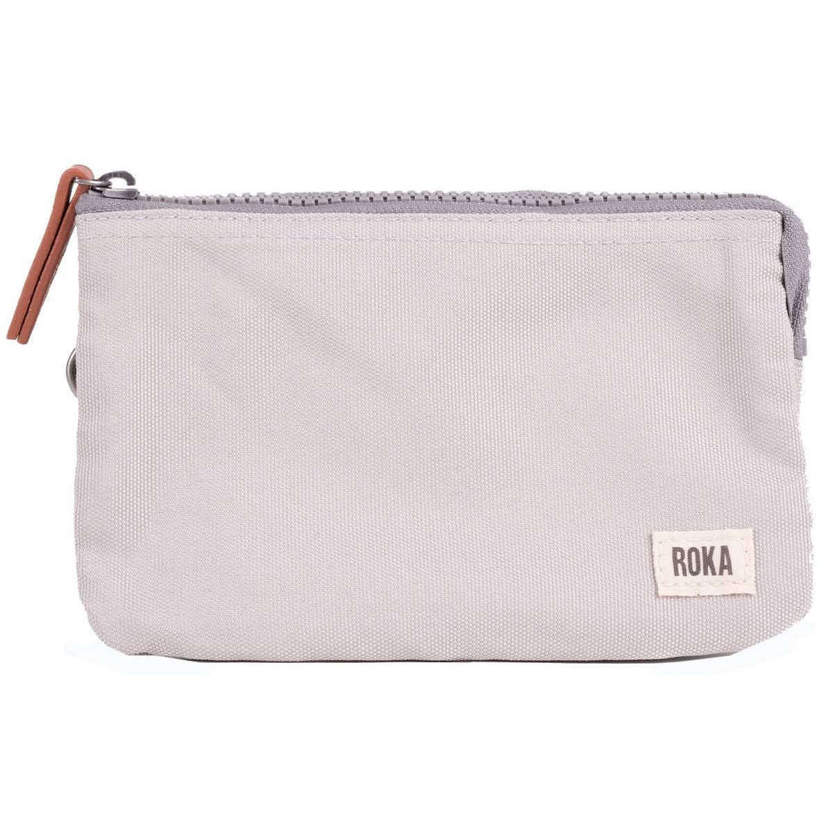 Roka Carnaby Medium Sustainable Canvas Wallet - Mist Grey