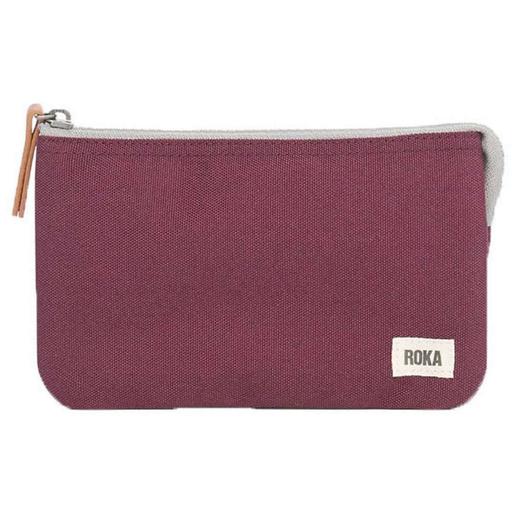 Roka Carnaby Medium Sustainable Canvas Wallet - Sienna Red