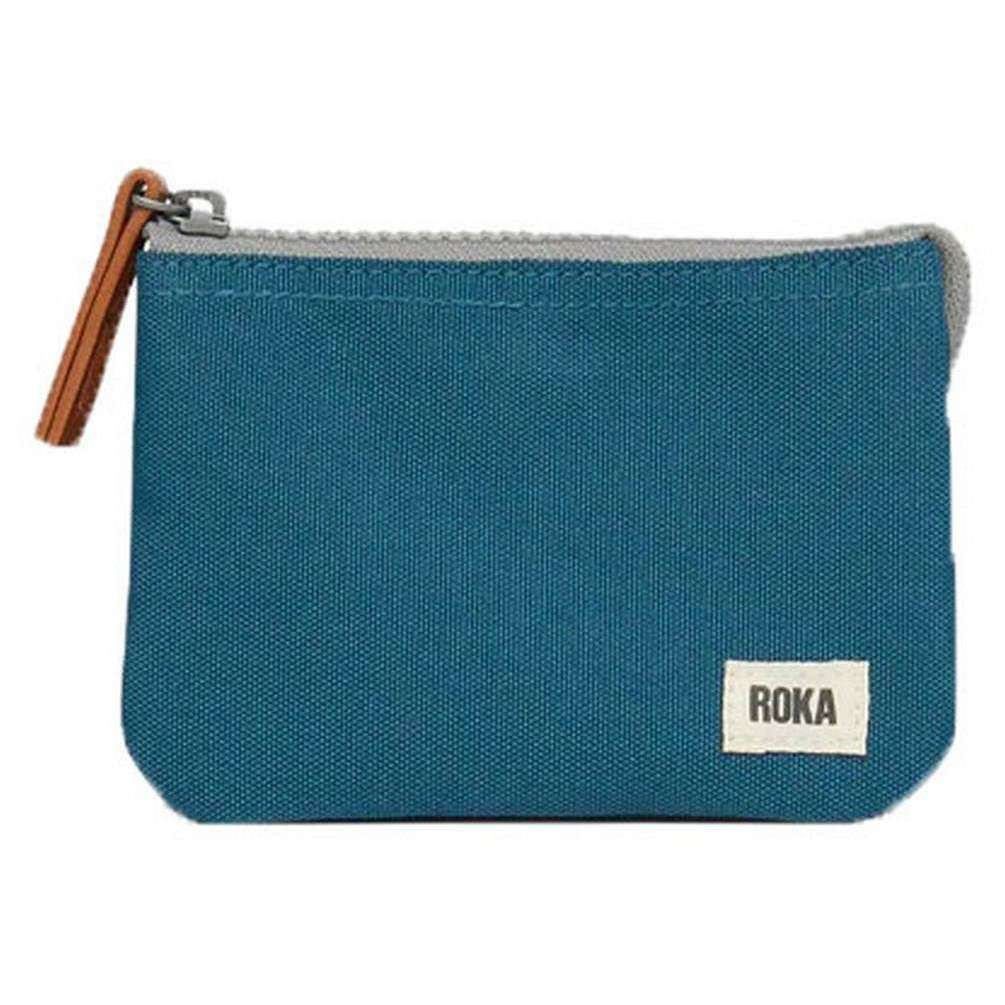 Roka Carnaby Small Sustainable Canvas Wallet - Marine Navy