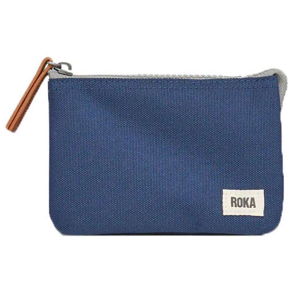 Roka Carnaby Small Sustainable Canvas Wallet - Mineral Navy