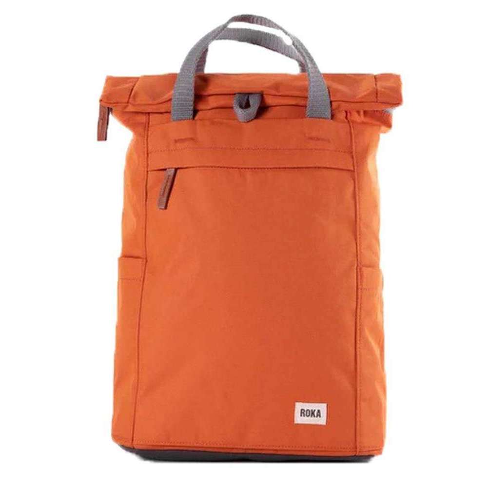 Roka Finchley A Medium Sustainable Canvas Backpack - Atomic Orange