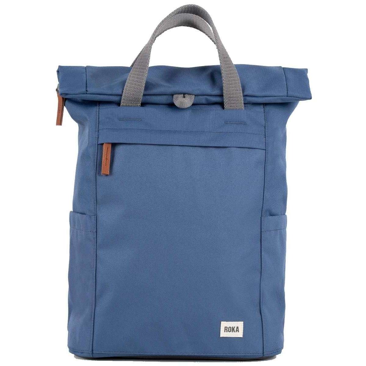 Roka Finchley A Medium Sustainable Canvas Backpack - Burnt Blue