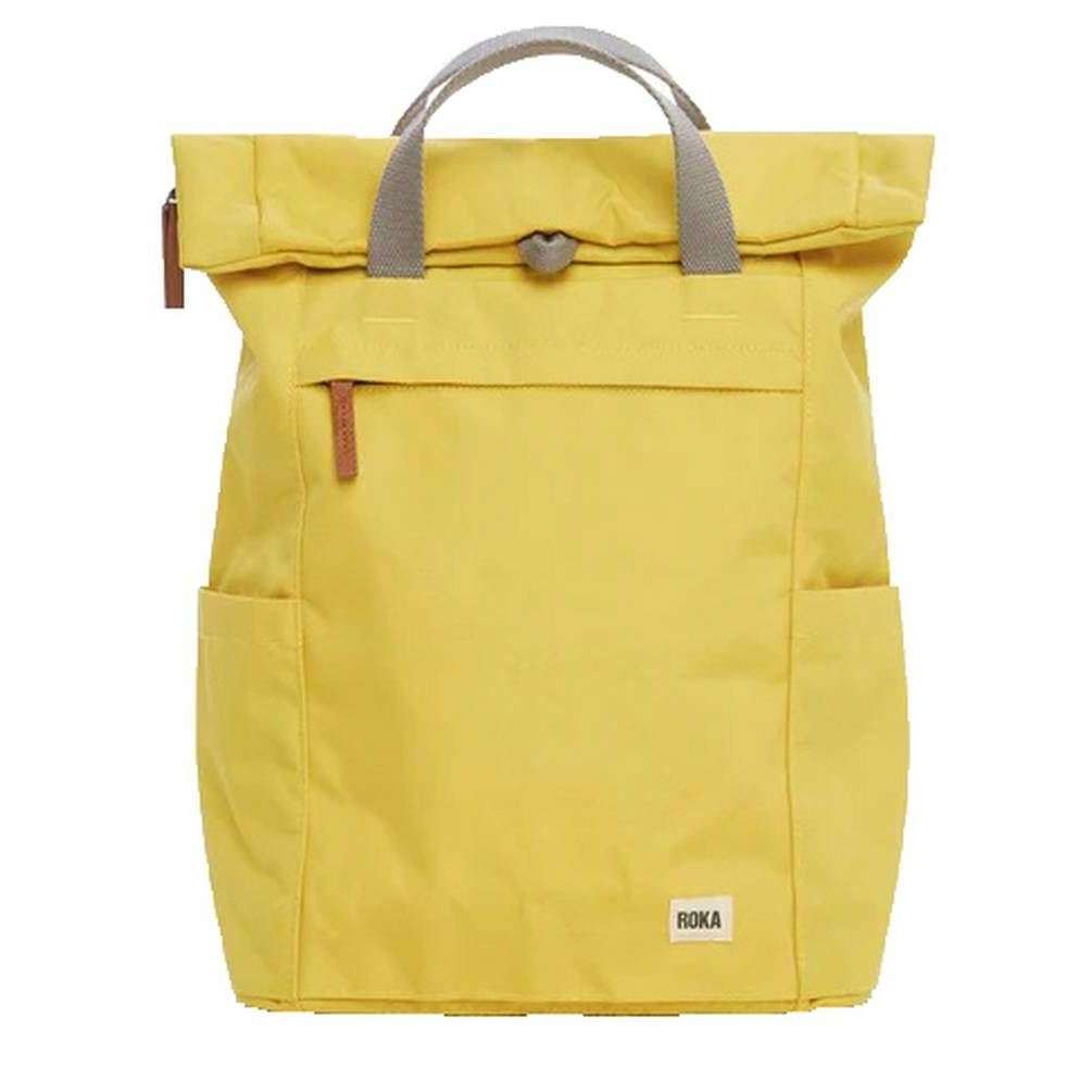 Roka Finchley A Medium Sustainable Canvas Backpack - Lemon Yellow