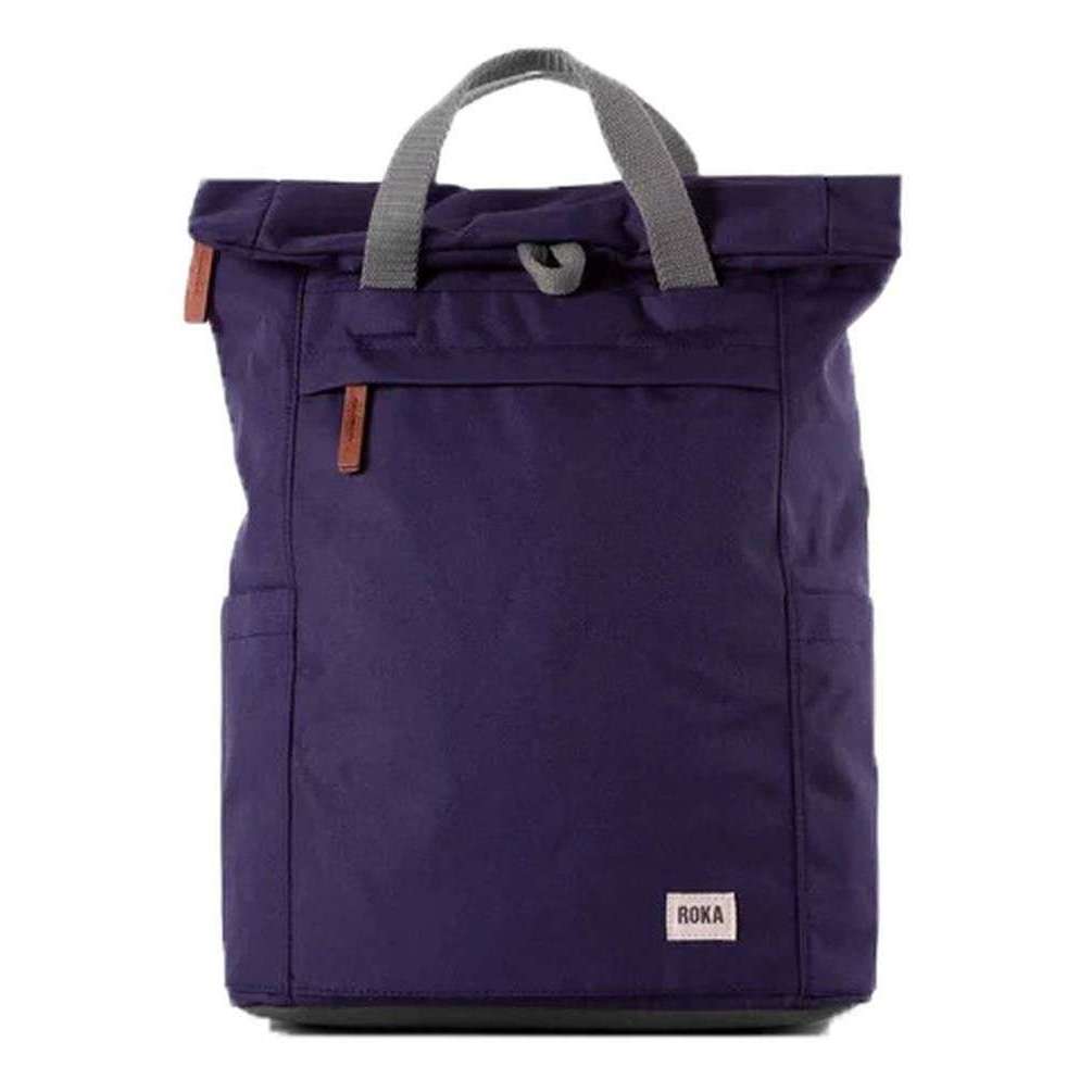 Roka Finchley A Medium Sustainable Canvas Backpack - Ocean Purple