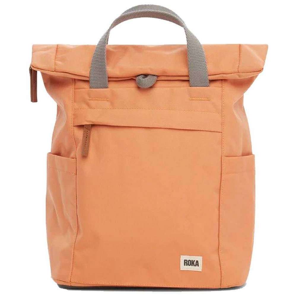 Roka Finchley A Small Sustainable Canvas Backpack - Apricot Orange