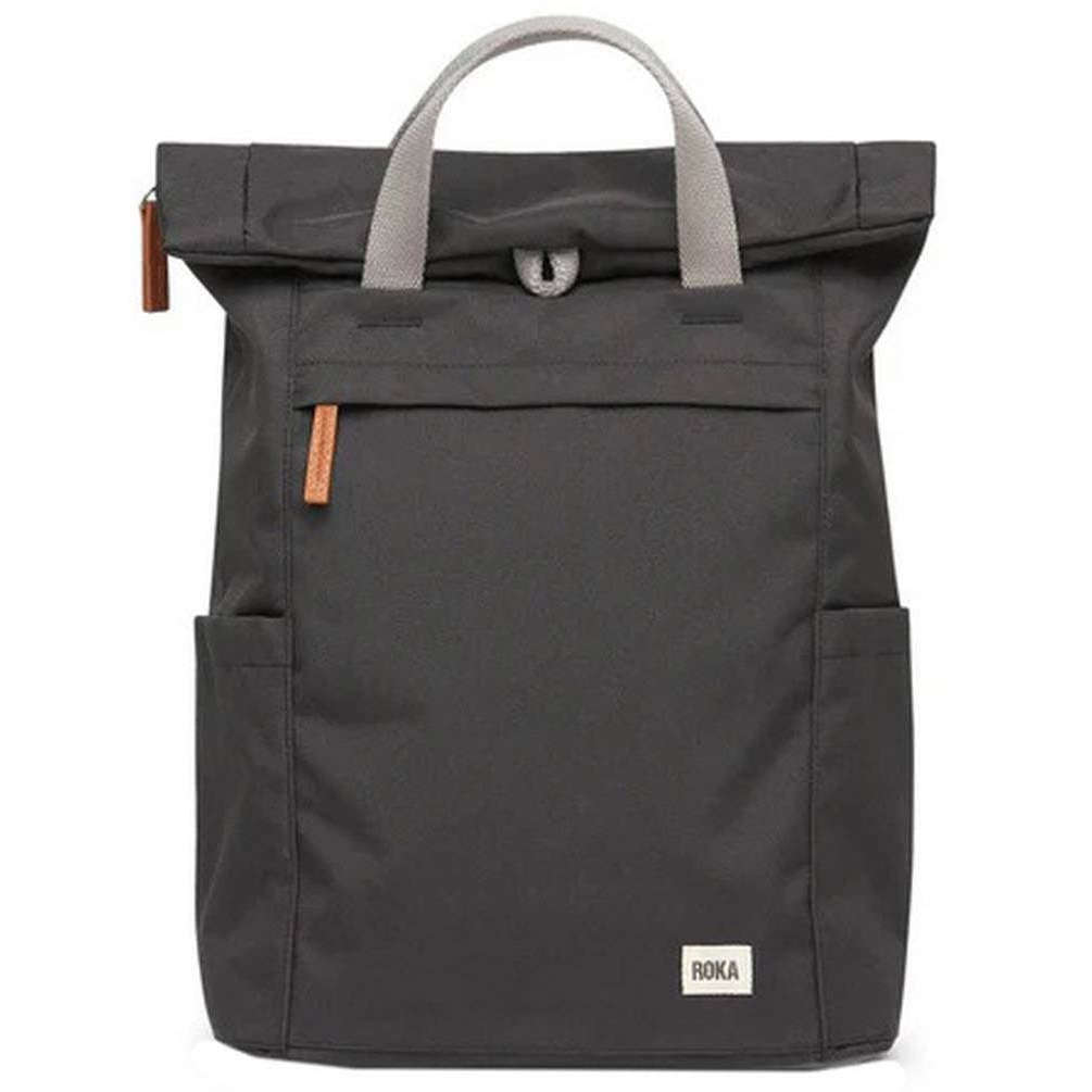 Roka Finchley A Small Sustainable Canvas Backpack - Ash Grey