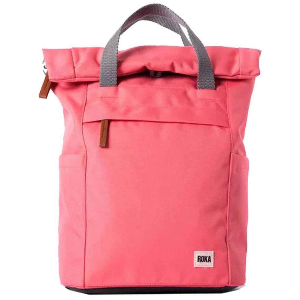 Roka Finchley A Small Sustainable Canvas Backpack - Coral Pink