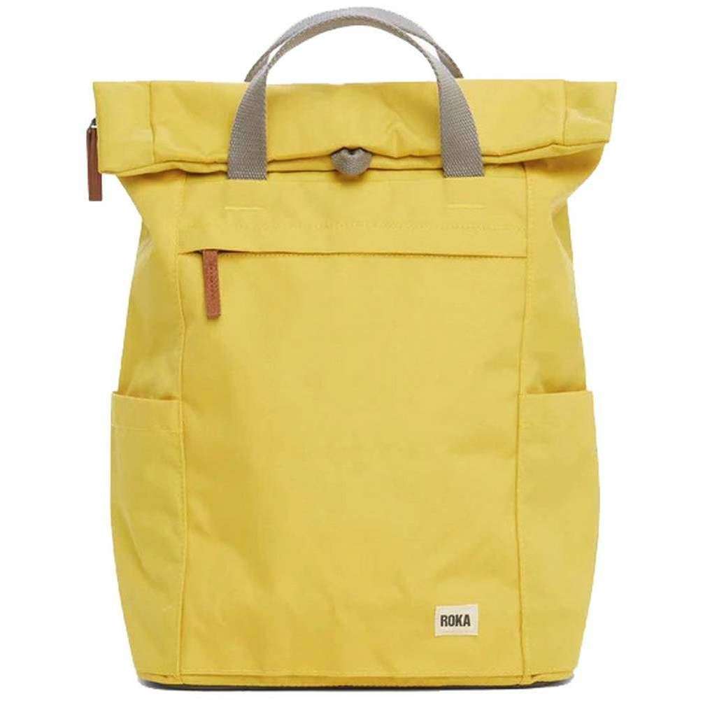 Roka Finchley A Small Sustainable Canvas Backpack - Lemon Yelow