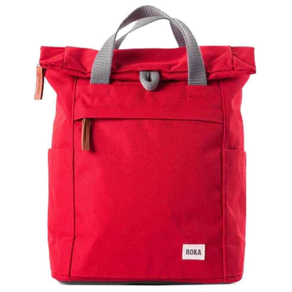 Roka Finchley A Small Sustainable Canvas Backpack - Mars Red