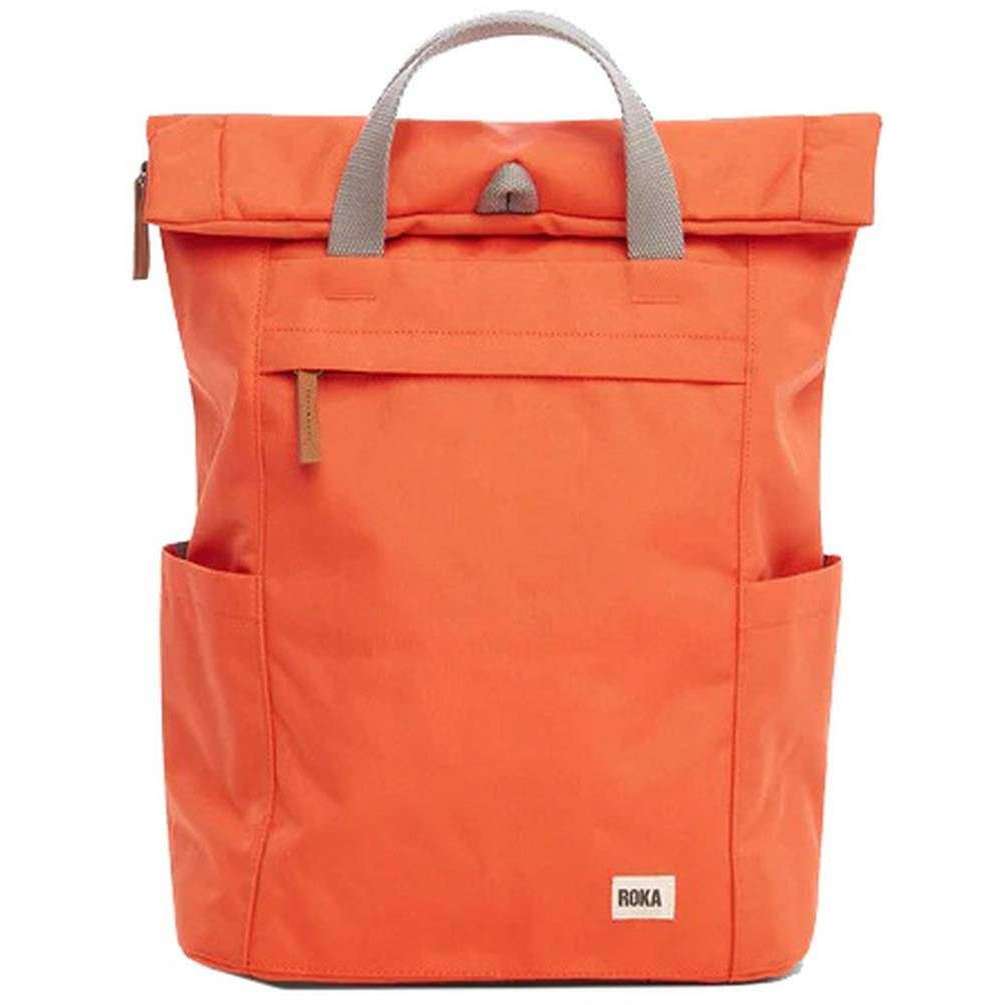 Roka Finchley A Small Sustainable Canvas Backpack - Neon Red