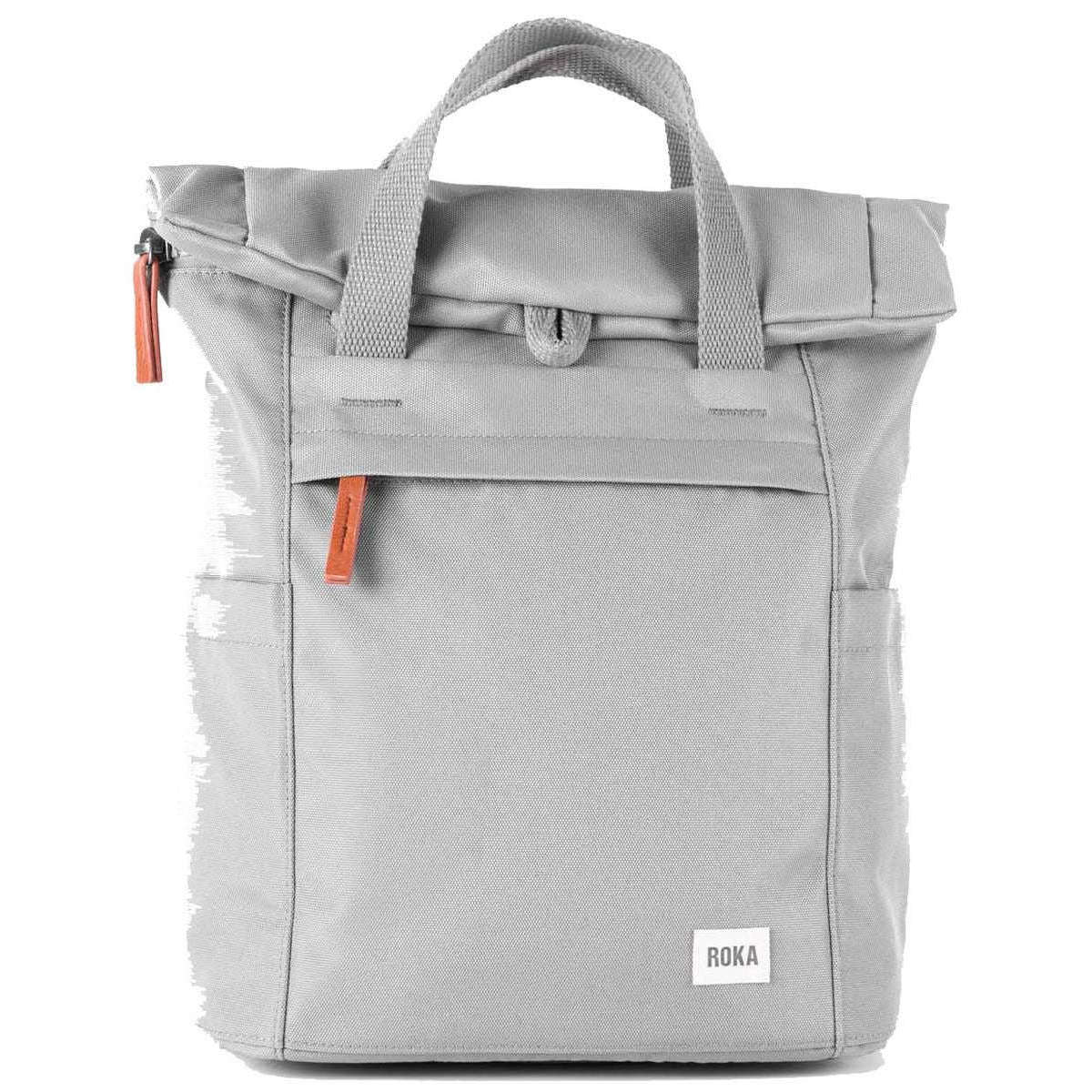 Roka Finchley A Small Sustainable Canvas Backpack - Stormy Grey