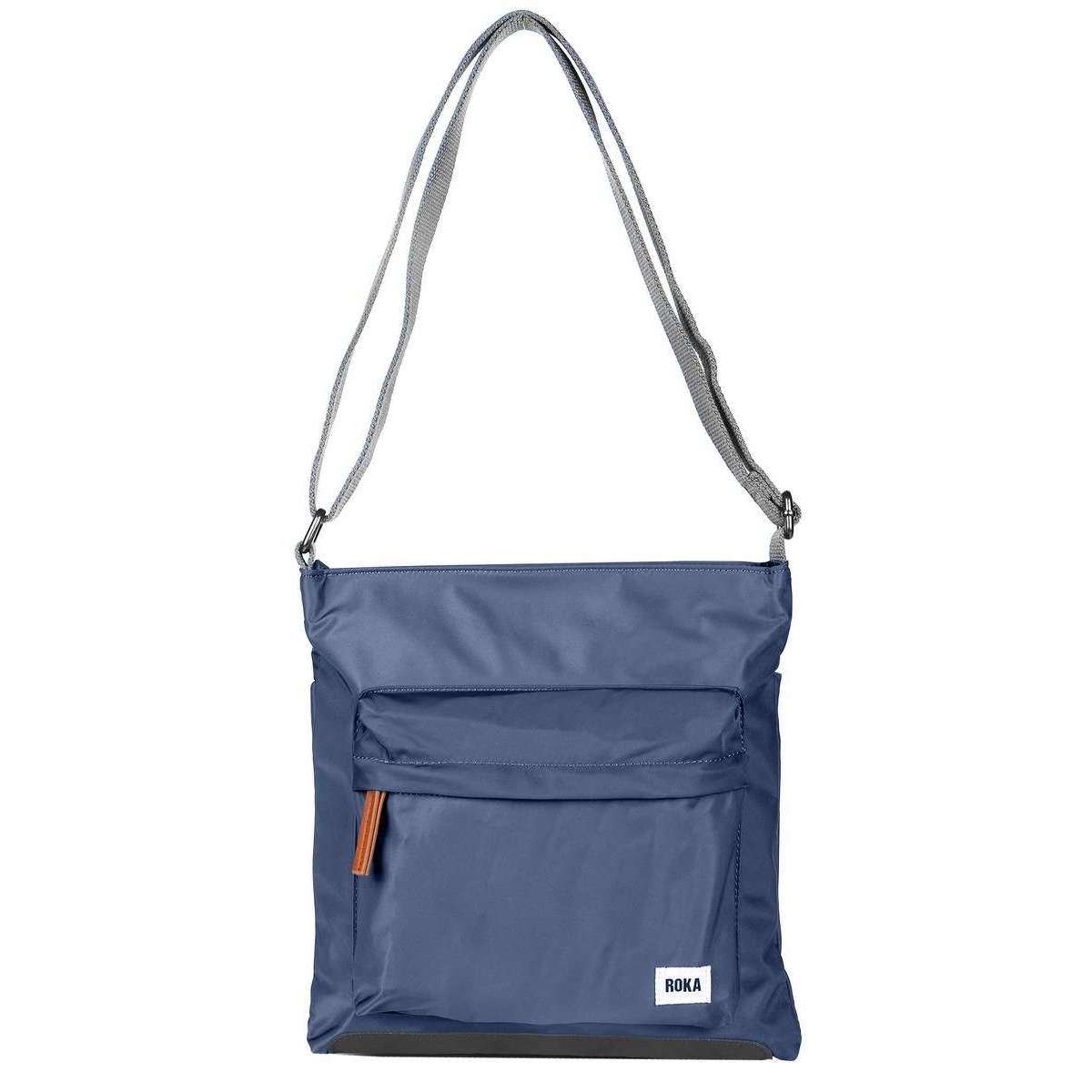 Roka Kennington B Medium Sustainable Nylon Cross Body Bag - Airforce Blue