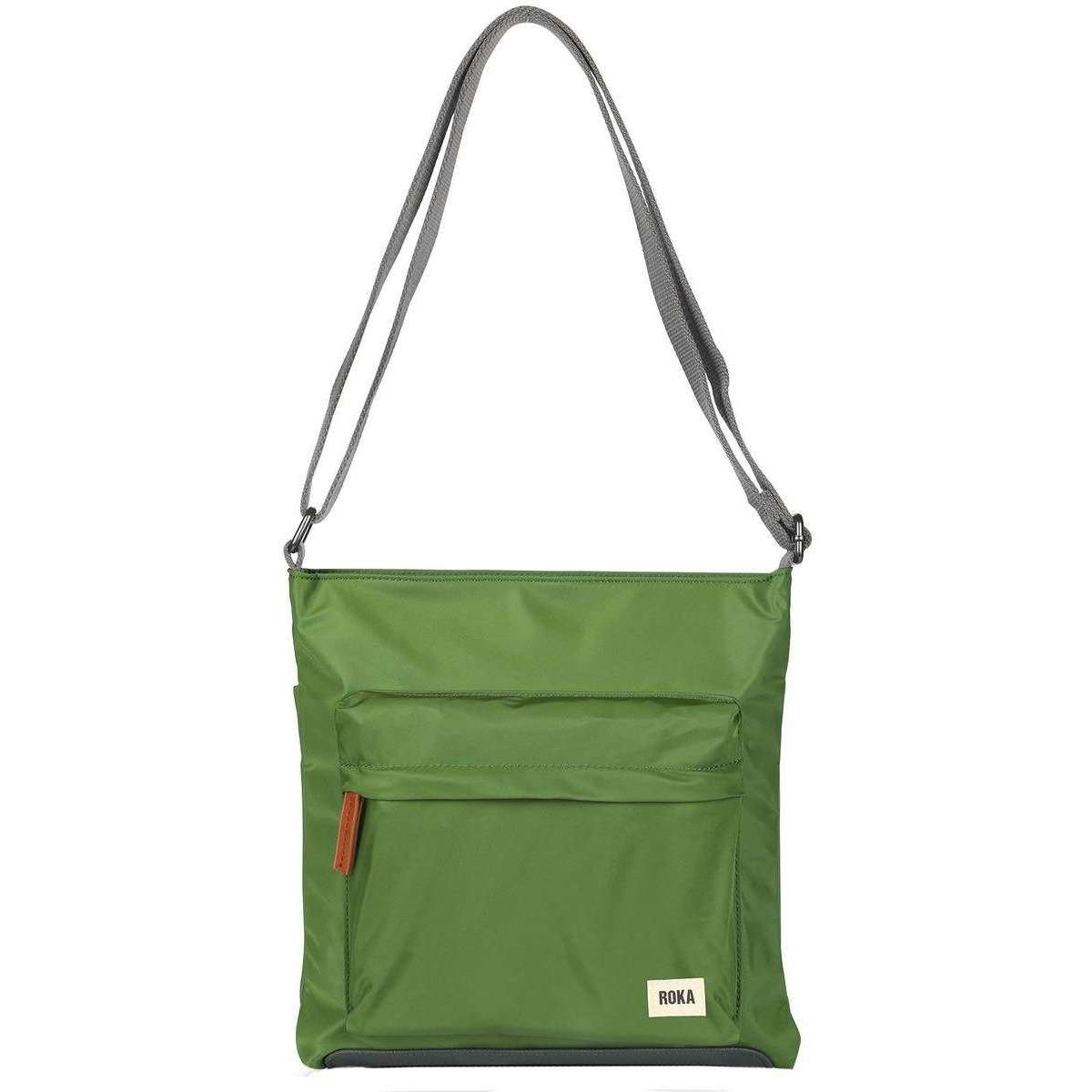 Roka Kennington B Medium Sustainable Nylon Cross Body Bag - Avocado Green