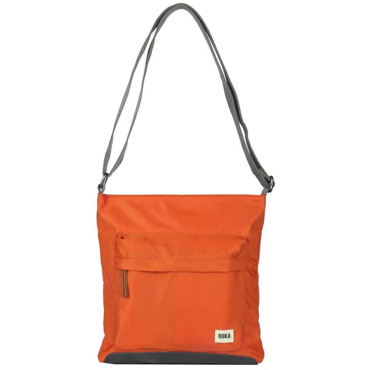 Roka Kennington B Medium Sustainable Nylon Cross Body Bag - Burnt Orange