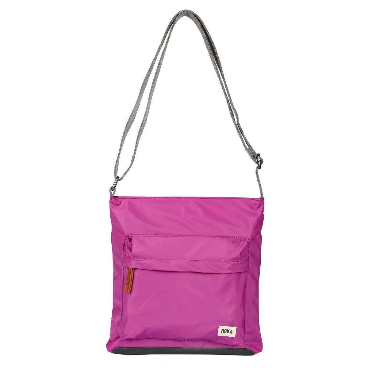 Roka Kennington B Medium Sustainable Nylon Cross Body Bag - Violet Pink