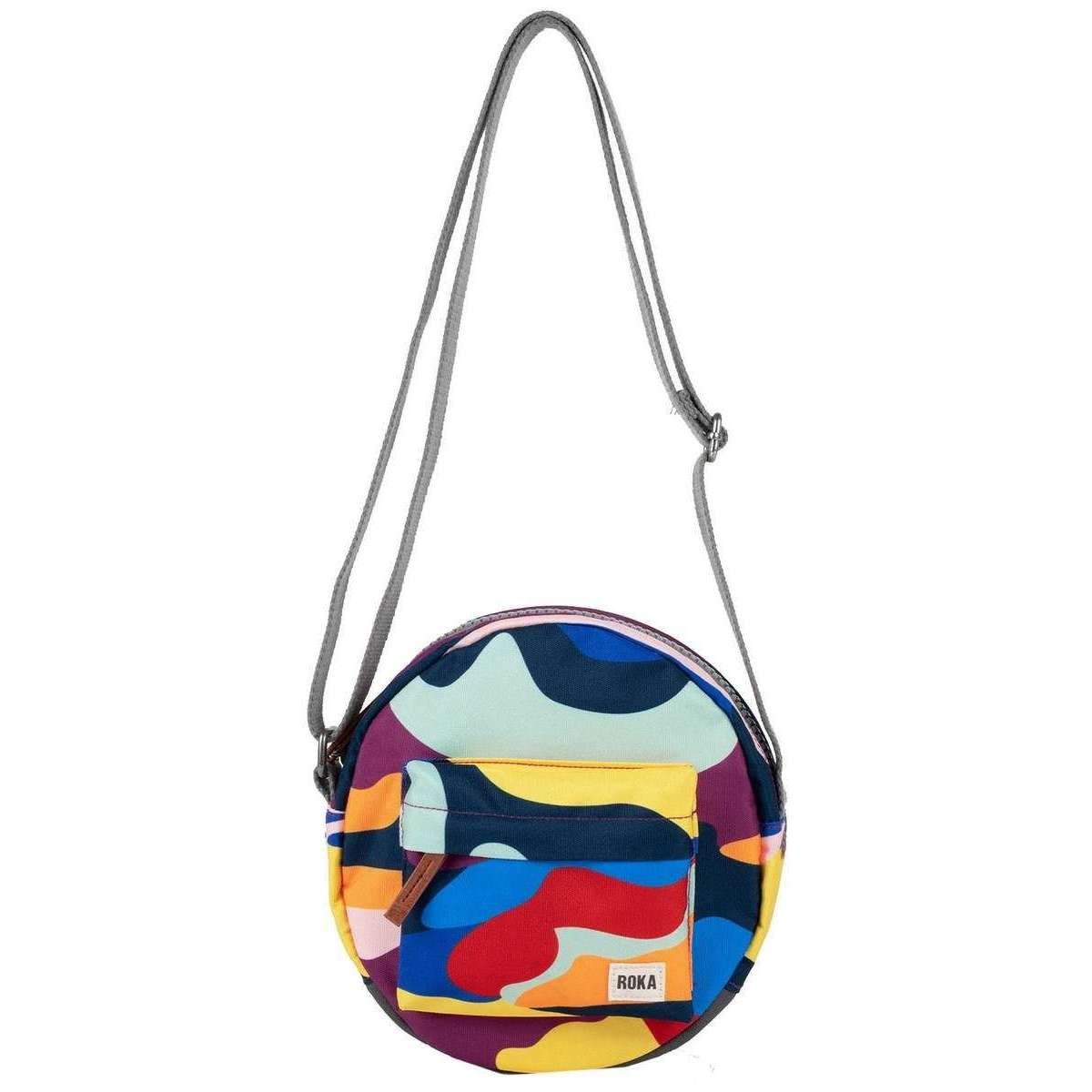 Roka Paddington B Small Sustainable Canvas Camo Crossbody Bag - Multi-colour