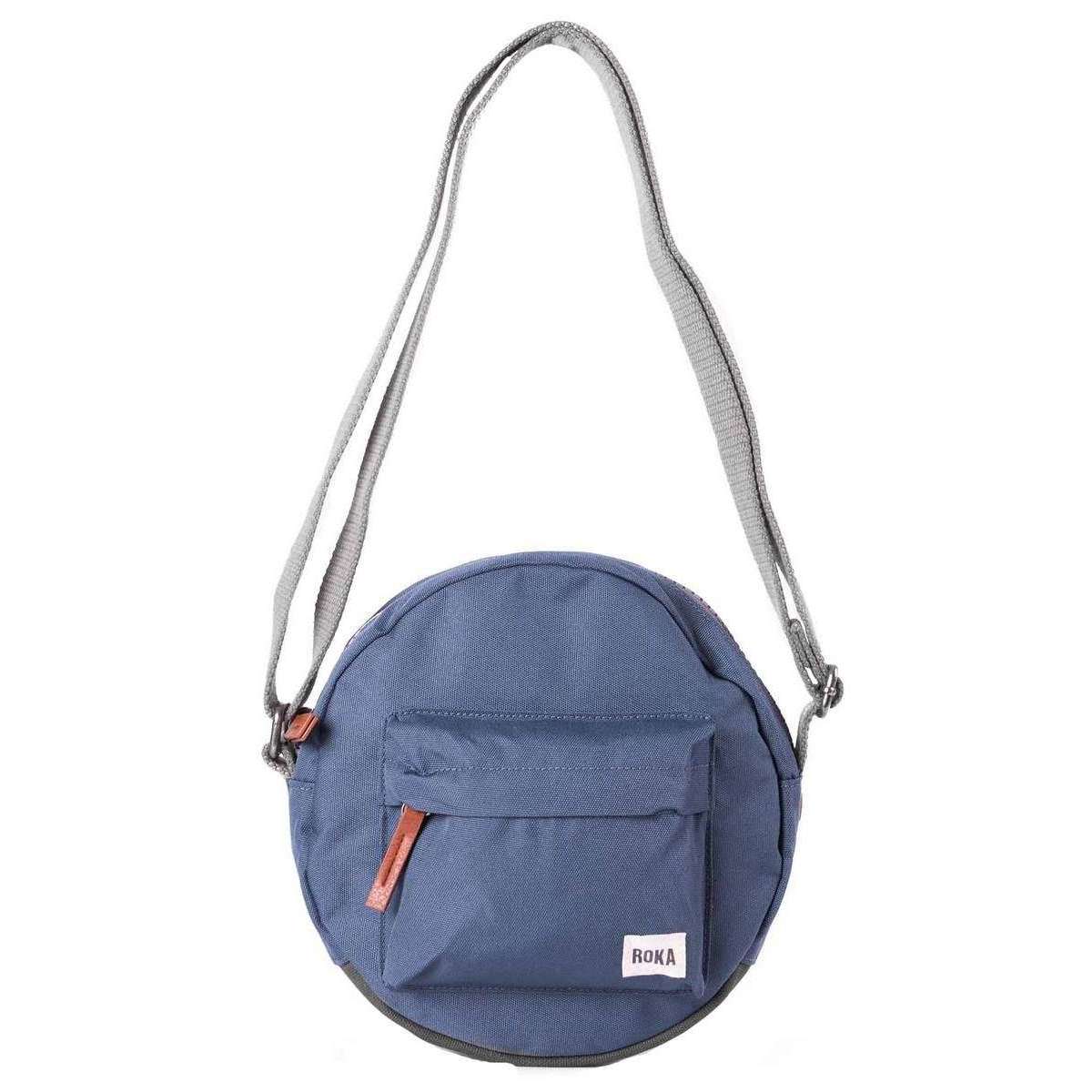 Roka Paddington B Small Sustainable Canvas Crossbody Bag - Airforce Blue