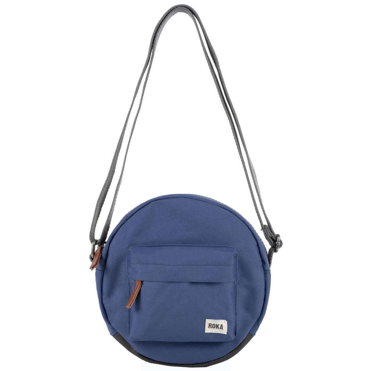 Roka Paddington B Small Sustainable Canvas Crossbody Bag - Burnt Blue