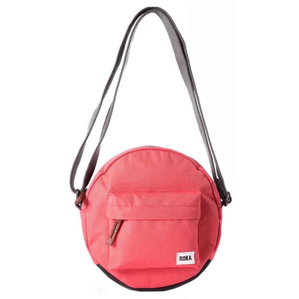 Roka Paddington B Small Sustainable Canvas Crossbody Bag - Coral Pink