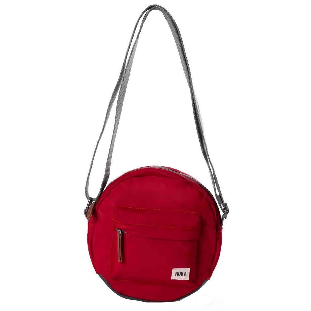 Roka Paddington B Small Sustainable Nylon Crossbody Bag - Cranberry Red