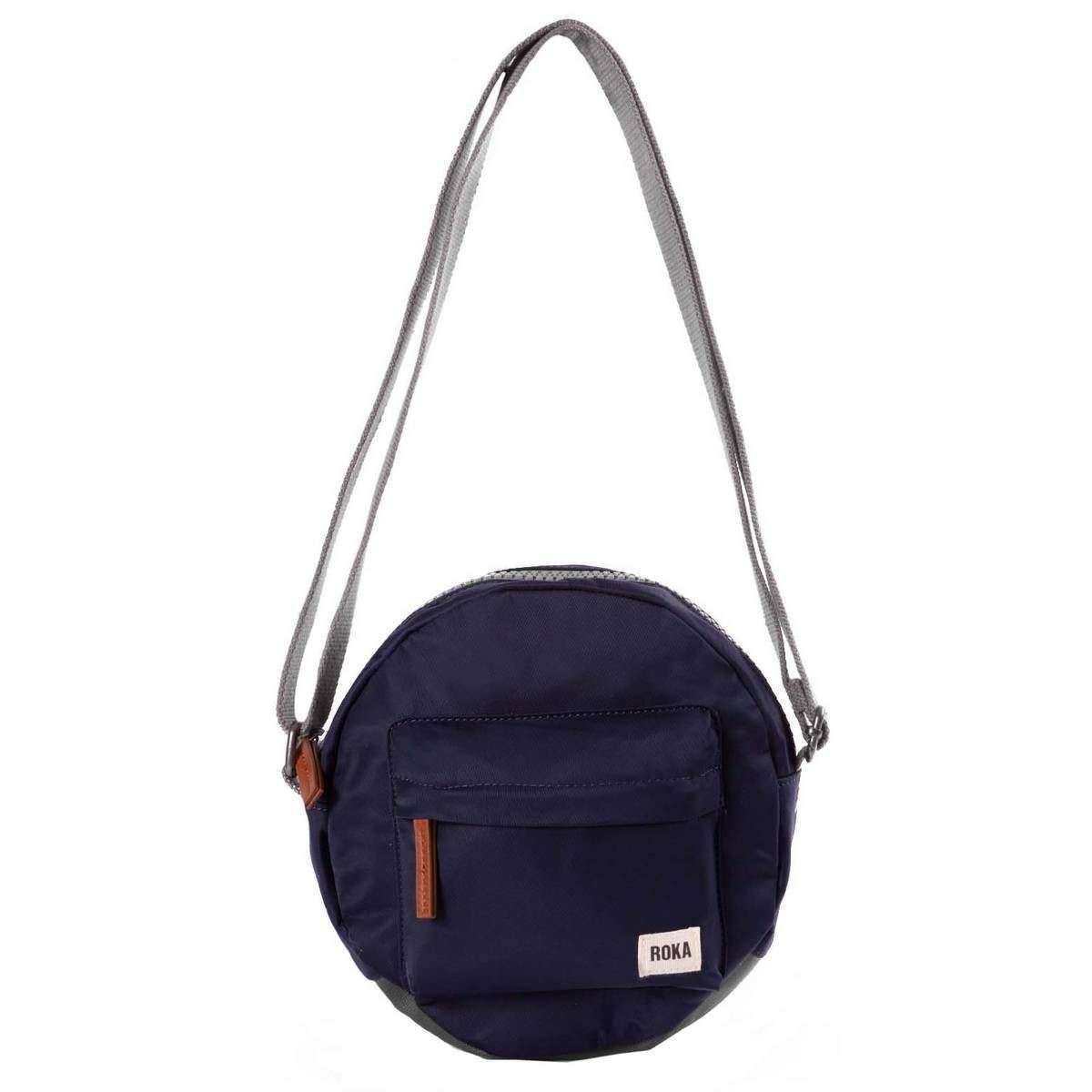 Roka Paddington B Small Sustainable Nylon Crossbody Bag - Midnight Blue