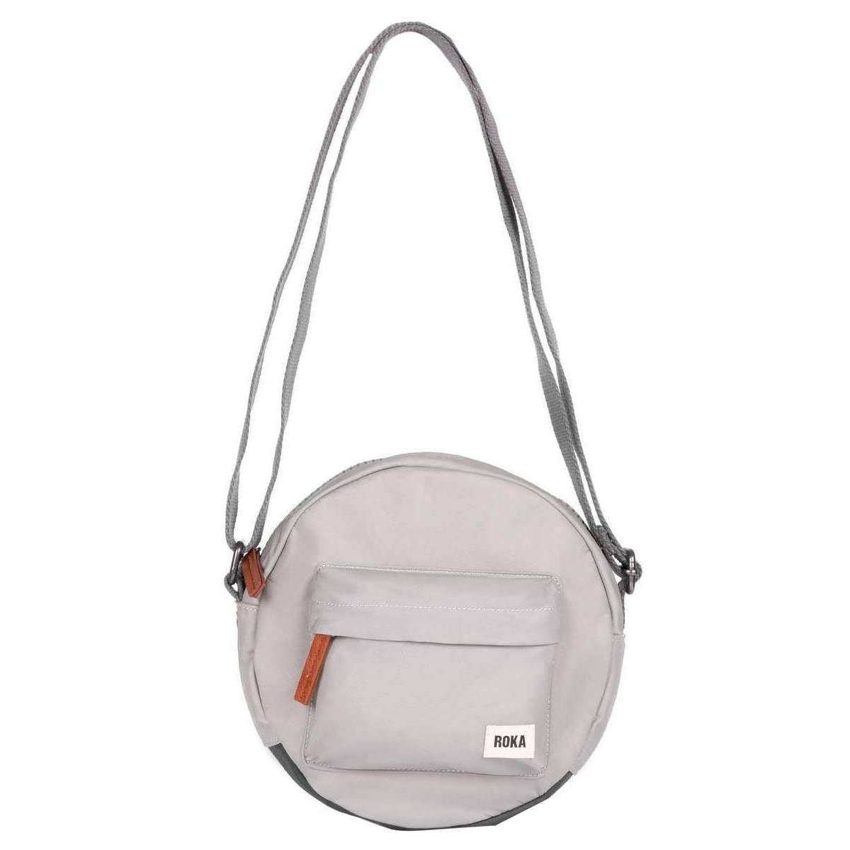 Roka Paddington B Small Sustainable Nylon Crossbody Bag - Mist Grey