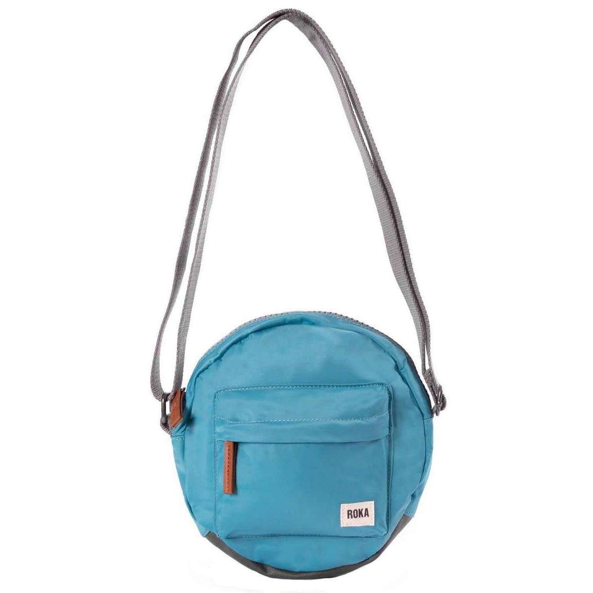 Roka Paddington B Small Sustainable Nylon Crossbody Bag - Petrol Blue