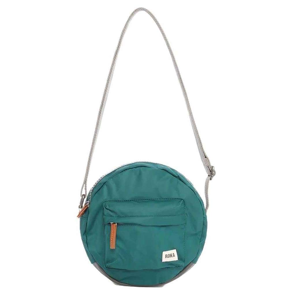 Roka Paddington B Small Sustainable Nylon Crossbody Bag - Teal