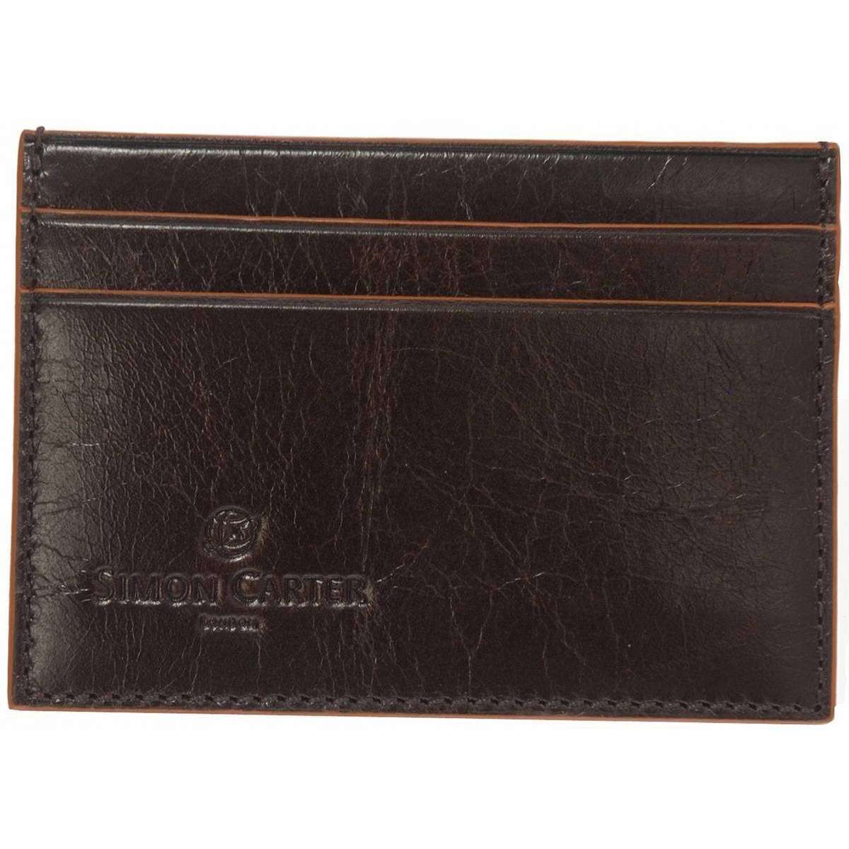 Simon Carter Cinnamon Edge Credit Card Holder - Brown