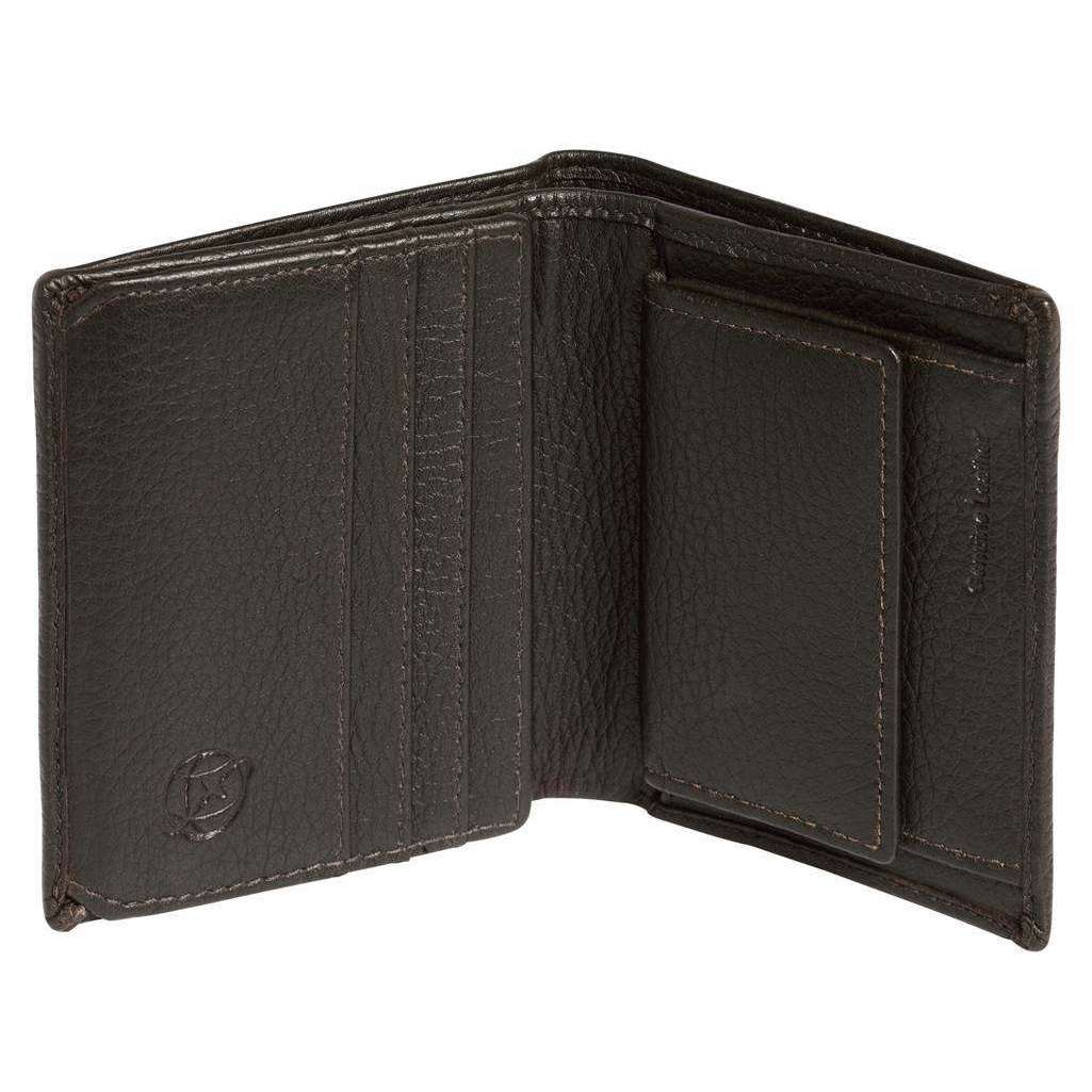 Simon Carter Coin Credit Card Bifold Wallet - Brown