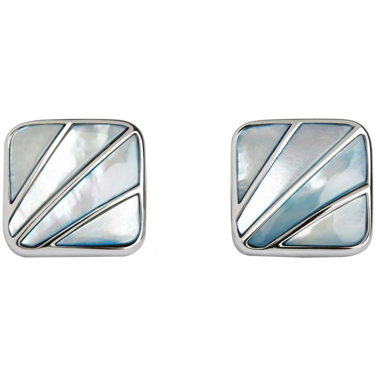 Simon Carter Deco Fan Mother of Pearl Cufflinks - Blue