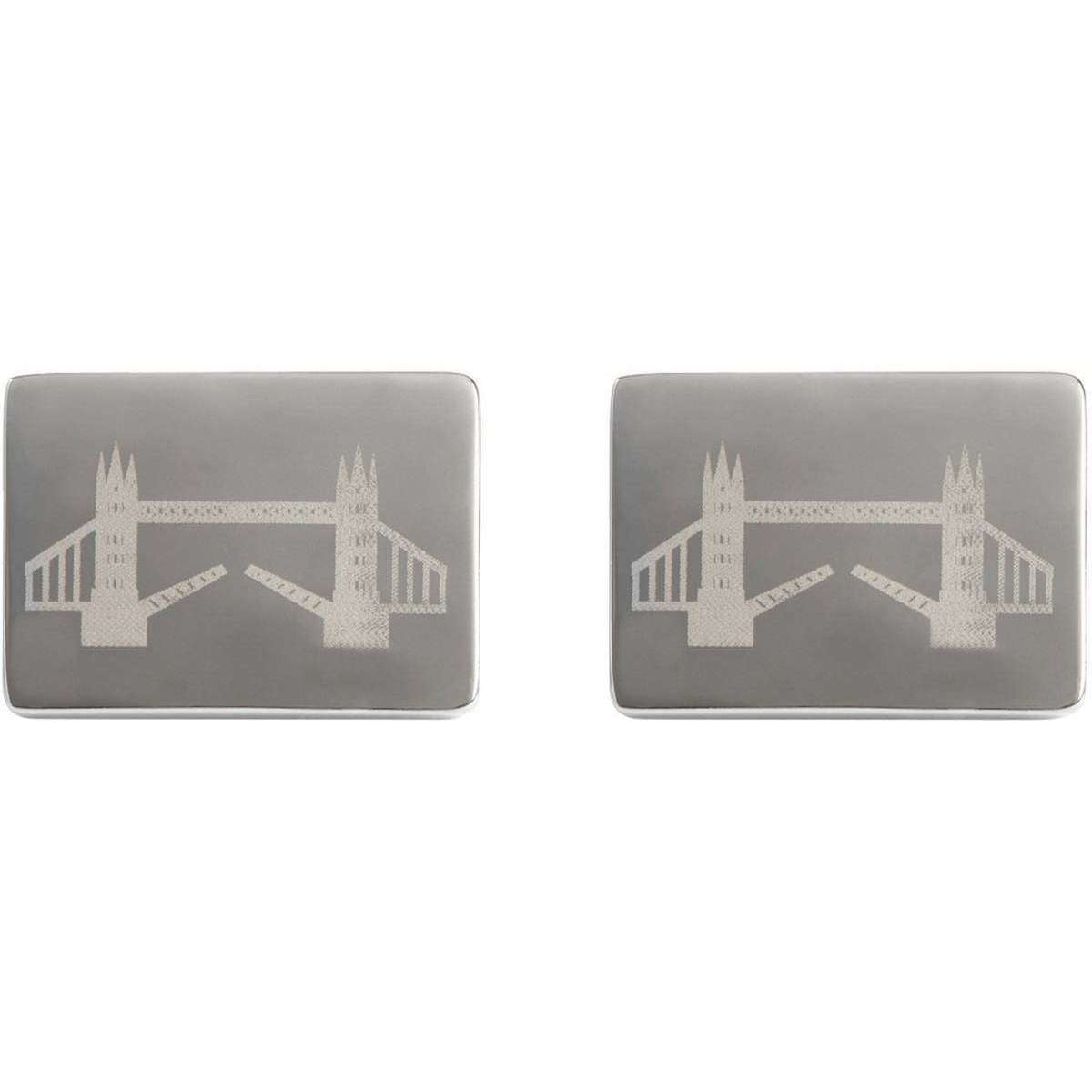 Simon Carter Passport To London Tower Bridge Cufflinks - Silver