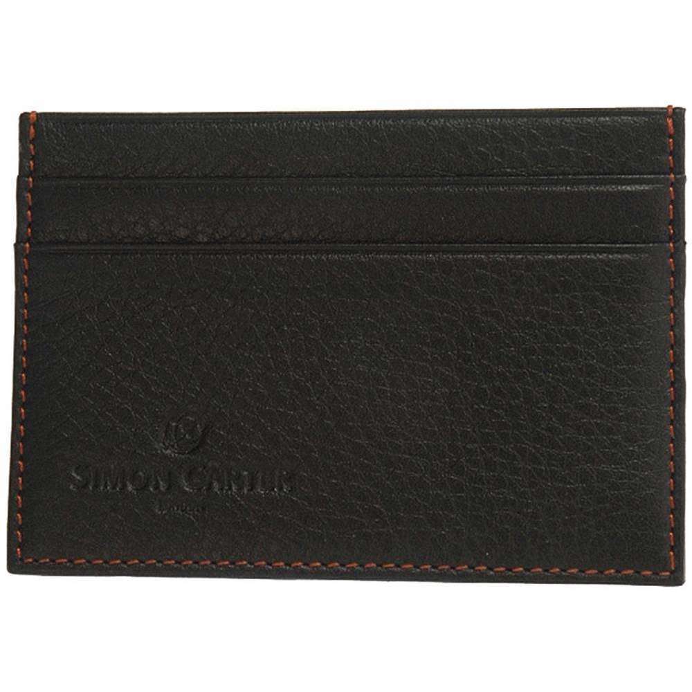 Simon Carter Soft Leather Credit Card Holder - Black