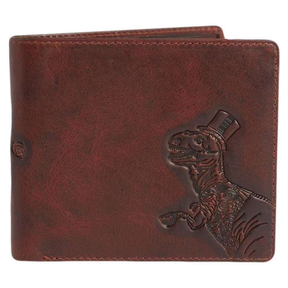 Simon Carter T-Rex Zipped Wallet - Brown