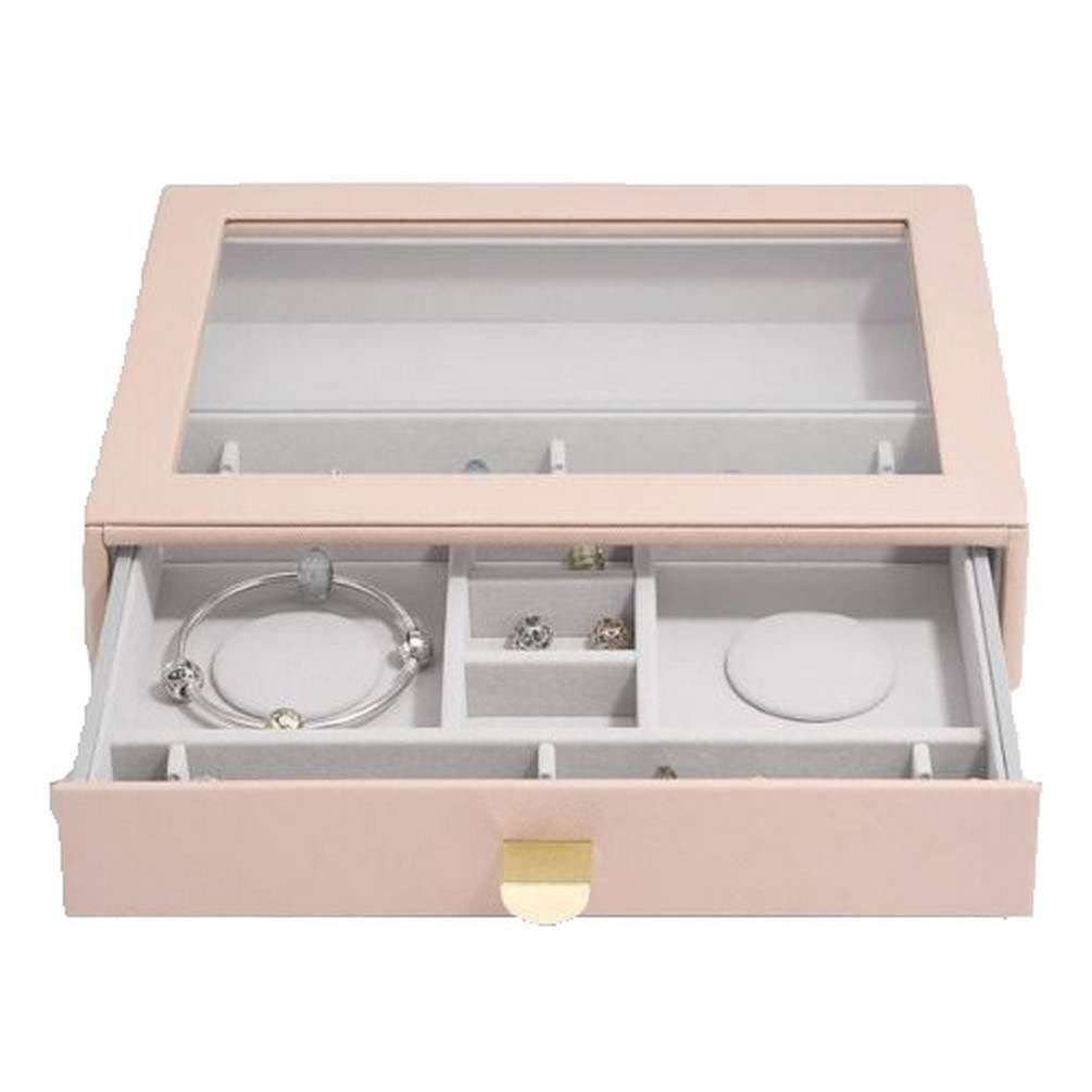 Stackers Classic Charm Glass Lid Drawer - Blush Pink