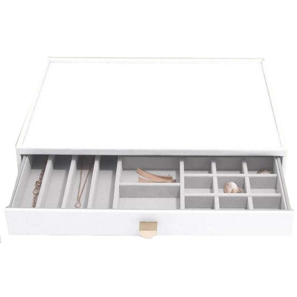 Stackers Supersize Necklace Trinket Drawer - Pebble White