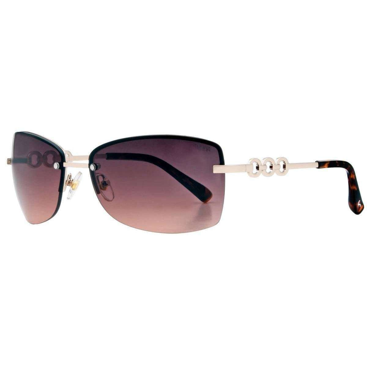 Suuna Lennie Semi-Rectangular Rimless Sunglasses - Shiny Light Gold