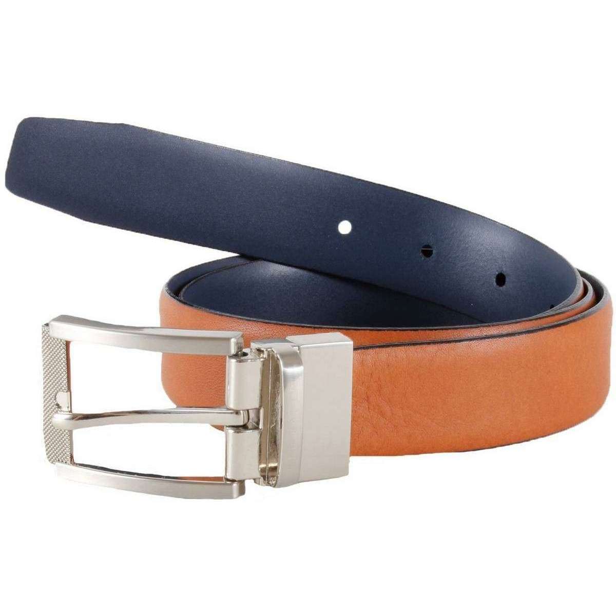 Ted Baker Reva Reversible Textured Belt - Tan/Navy