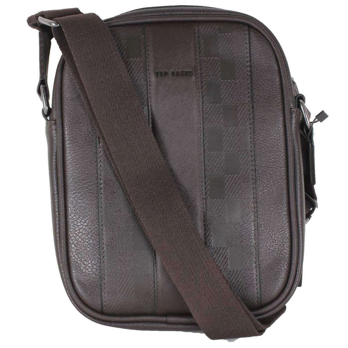 Ted Baker Waydon House Check Flight Bag - Brown