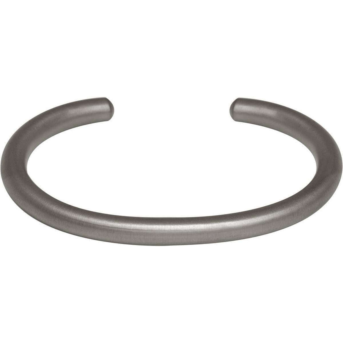 Ti2 Titanium 6mm Wide Round Torc Bangle - Matte Silver