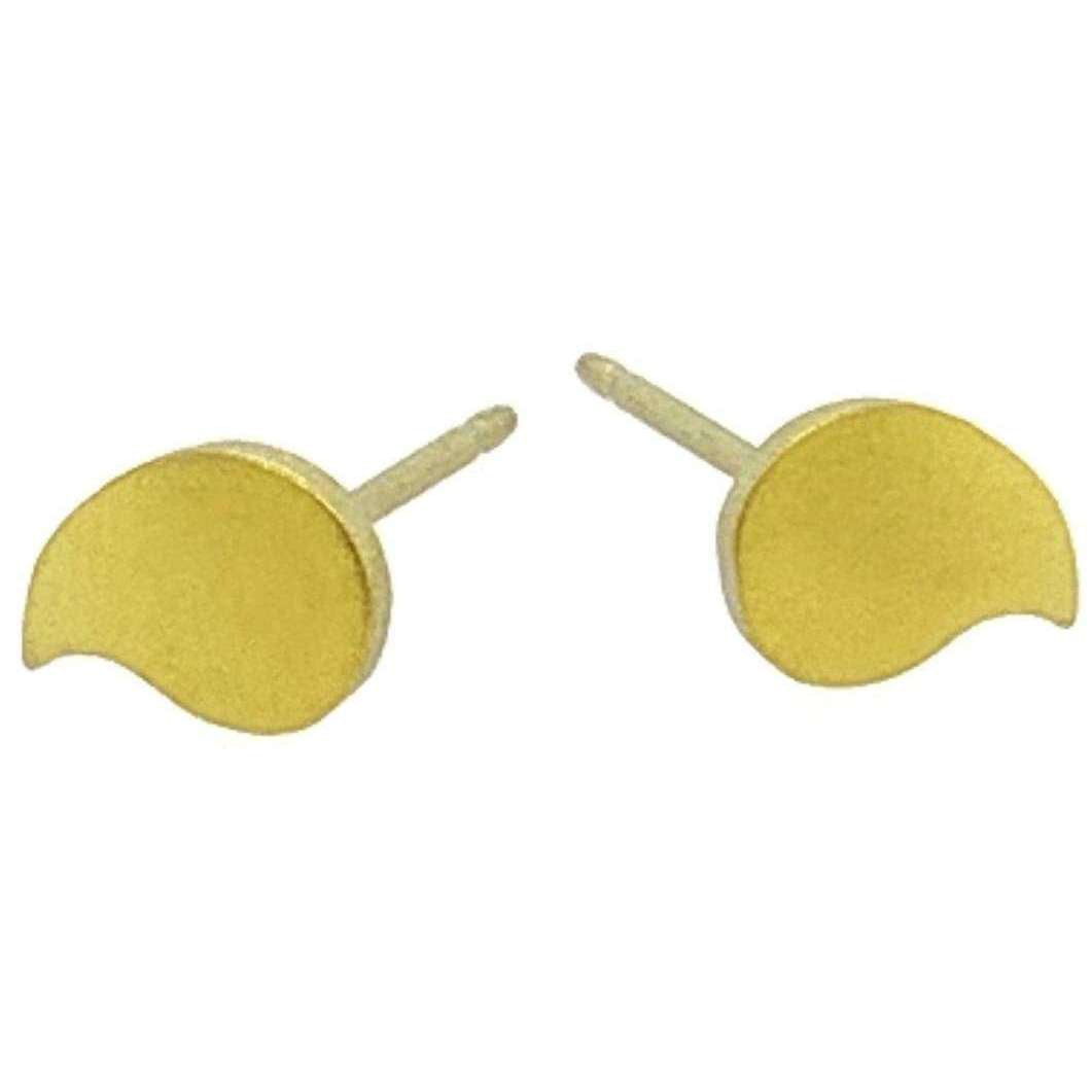 Ti2 Titanium Drop Shape 6mm Stud Earrings - Lemon Yellow